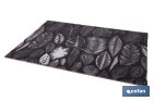 Felpudo de entrada con diseño de hojas en tonos oscuros | Material resistente | Base antideslizante | Adecuado para interior y exterior | Medidas: 50 x 70 cm - Cofan
