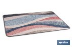Felpudo entrada casa | Adecuado para interior y exterior | Material resistente | Antideslizante | Diseño con líneas abstractas | Medidas: 50 x 70 cm - Cofan