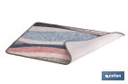 Felpudo entrada casa | Adecuado para interior y exterior | Material resistente | Antideslizante | Diseño con líneas abstractas | Medidas: 50 x 70 cm - Cofan