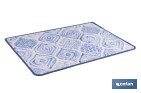 Felpudo entrada casa | Adecuado para interior y exterior | Material resistente | Antideslizante | Diseño con estampado geométrico abstracto | Medidas: 50 x 70 cm - Cofan