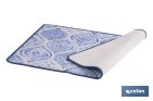 Felpudo entrada casa | Adecuado para interior y exterior | Material resistente | Antideslizante | Diseño con estampado geométrico abstracto | Medidas: 50 x 70 cm - Cofan