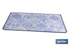 Felpudo entrada casa | Adecuado para interior y exterior | Material resistente | Antideslizante | Diseño con estampado geométrico abstracto | Medidas: 50 x 70 cm - Cofan