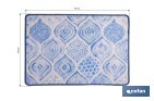 Felpudo entrada casa | Adecuado para interior y exterior | Material resistente | Antideslizante | Diseño con estampado geométrico abstracto | Medidas: 50 x 70 cm - Cofan
