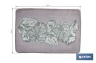 Felpudo entrada casa | Adecuado para interior y exterior | Material resistente | Antideslizante | Diseño con hojas de monstera | Medidas: 50 x 70 cm - Cofan