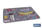 Felpudo antideslizante para entrada casa | Adecuado para interior y exterior | Material resistente | Diseño Good Mood | Medidas: 50 x 70 cm - Cofan
