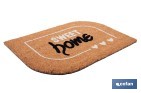 Felpudo de fibra de coco para interior con base antideslizante | Diseño Sweet Home | Medidas: 40 x 60 cm - Cofan