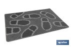 Felpudo de entrada con diseño de huellas | Adecuado para interior y exterior | 100 % caucho | Medidas: 40 x 60 cm - Cofan