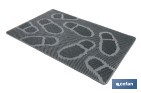 Felpudo de entrada con diseño de huellas | Adecuado para interior y exterior | 100 % caucho | Medidas: 40 x 60 cm - Cofan