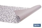 Rollo de alfombra vinílica para interior | Diseño de mosaicos gris, blanco y beige | Impermeable y de fácil limpieza - Cofan