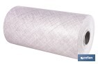Rollo de alfombra vinílica semirrígida de impresión digital | Estampado jaspeado en gris claro | Resistente para suelos interiores y exteriores cubiertos - Cofan