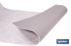 Rollo de alfombra vinílica semirrígida de impresión digital | Estampado jaspeado en gris claro | Resistente para suelos interiores y exteriores cubiertos - Cofan