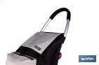 Carro de la compra plegable con 2 ruedas | Chasis de aluminio | Bolsa de 43 litros | Bolsillo para congelados | Disponible en varios colores - Cofan