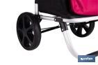 Carro de la compra plegable con 2 ruedas | Chasis de aluminio | Bolsa de 43 litros | Bolsillo para congelados | Disponible en varios colores - Cofan