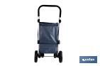 Carro de la compra plegable con 6 ruedas | Chasis de aluminio | Bolsa de 53 litros | Bolsillo para congelados | Mango ajustable | Disponible en varios colores - Cofan