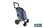Carro de la compra plegable con 6 ruedas | Chasis de aluminio | Bolsa de 53 litros | Bolsillo para congelados | Mango ajustable | Disponible en varios colores - Cofan