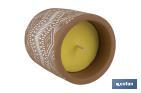 Velas Aromáticas de Citronela con aroma cítrico en recipiente decorativo | Duración de 35 horas - Cofan