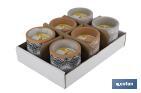 Velas Aromáticas de Citronela con aroma cítrico en recipiente decorativo | Duración de 35 horas - Cofan