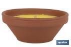 Velas aromáticas de citronela en recipiente de terracota | Duración: 20 horas - Cofan