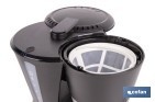 Cafetera eléctrica de goteo con jarra termo de 1,2 l | Potencia: 800 W, capacidad para 12 tazas | Filtro permanente - Cofan