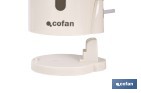 Hervidor eléctrico de agua beige | Capacidad: 1 Litro | Potencia: 1080 W | Hervidor compacto con controlador Strix | Ideal para cocinas y oficinas - Cofan
