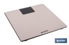 Báscula de baño digital | Plataforma de vidrio templado con pantalla LED | Medición precisa | Color: piedra - Cofan