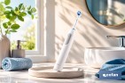 Cepillo de dientes eléctrico recargable | Color blanco con 3 modos de limpieza | Incluye 2 cabezales y estuche de viaje - Cofan
