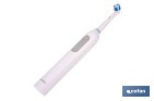 Cepillo de dientes eléctrico recargable | Color blanco con 3 modos de limpieza | Incluye 2 cabezales y estuche de viaje - Cofan