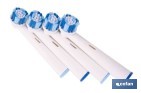 Pack de 4 cabezales de recambio | Cerdas de nylon media dureza | Compatibles con cepillo de dientes eléctrico Cofan - Cofan