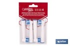 Pack de 4 cabezales de recambio | Cerdas de nylon media dureza | Compatibles con cepillo de dientes eléctrico Cofan - Cofan
