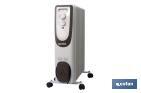 RADIADOR DE ACEITE 2500 W | COLOR: BLANCO | CON 11 ELEMENTOS Y TERMOSTATO REGULABLE | SEGURIDAD ANTIINCENDIOS Y CONTROL ANTIVUELCO