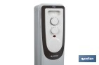 Radiador de aceite 2500 W | Color: blanco | Con 11 elementos y termostato regulable | Seguridad antiincendios y Control antivuelco - Cofan