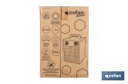 Calefactor eléctrico con enchufe industrial | Potencia: 5000 W | Función ventilador | Enchufe tipo trifásico (5 pines) | Protección IP24 - Cofan