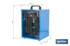 Calefactor eléctrico con enchufe industrial | Potencia: 5000 W | Función ventilador | Enchufe tipo trifásico (5 pines) | Protección IP24 - Cofan