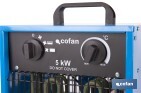Calefactor eléctrico con enchufe industrial | Potencia: 5000 W | Función ventilador | Enchufe tipo trifásico (5 pines) | Protección IP24 - Cofan