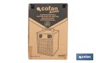 Calefactor eléctrico con enchufe industrial | Potencia: 5000 W | Función ventilador | Enchufe tipo trifásico (5 pines) | Protección IP24 - Cofan