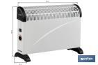 Convector radiante | Potencia: 2000 W | Termostato regulable | Seguridad antivuelco | Ideal para estancias medianas - Cofan