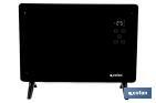 Convector radiante de panel de vidrio | Potencia: 1500 W | Mando a distancia | Control vía app | Compatible con asistente de voz | Temporizador 24 h - Cofan