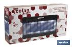 Lámpara LED antiinsectos con enchufe| Potencia: 13 W | Descarga Eléctrica: 4000 V | Área: 200 m² | Protégete contra los insectos - Cofan