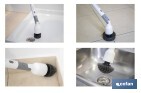 Cepillo de limpieza eléctrico multifunción con 2 velocidades | Recargable USB | Con 11 accesorios intercambiables | Resistente al agua IPX7 - Cofan