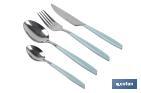 Set de 24 cubiertos de acero Inoxidable | Diferentes colores | Diseño Moderno y Funcional - Cofan