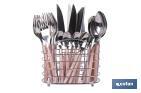Set de 24 cubiertos de acero Inoxidable | Diferentes colores | Diseño Moderno y Funcional - Cofan