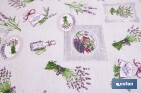 Rollo de hule con estampado de lavanda | Impermeable | Protección y estilo para la mesa - Cofan