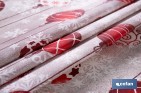 Rollo de mantel resinado antimanchas con bolas de Navidad | Materiales: 75 % algodón y 25 % poliéster | Diseño navideño, fácil de limpiar - Cofan
