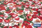 Rollo de mantel resinado antimanchas con adornos y ramas de abeto | Materiales: 75 % algodón y 25 % poliéster | Diseño navideño, fácil de limpiar - Cofan