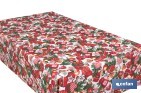 Rollo de mantel resinado antimanchas con adornos y ramas de abeto | Materiales: 75 % algodón y 25 % poliéster | Diseño navideño, fácil de limpiar - Cofan