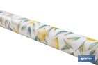Rollo de hule estampado limones | Materiales: polipropileno y PVC | Gran resistencia a líquidos y manchas | Fácil limpieza | Medidas 1,40 x 20 m - Cofan