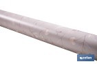 Rollo de hule estampado botánico con ramas doradas | Materiales: polipropileno y PVC | Gran resistencia a líquidos y manchas | Fácil limpieza | Medidas 1,40 x 20 m - Cofan