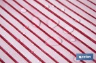 Rollo de hule estampado provenzal rojo | Materiales: polipropileno y PVC | Gran resistencia a líquidos y manchas | Fácil limpieza | Medidas 1,40 x 20 m - Cofan