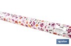 Rollo de hule estampado campo florido | Materiales: PVC y tela no tejida de polipropileno | Fácil limpieza | Medidas 1,40 x 25 m - Cofan