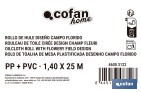 Rollo de hule estampado campo florido | Materiales: PVC y tela no tejida de polipropileno | Fácil limpieza | Medidas 1,40 x 25 m - Cofan